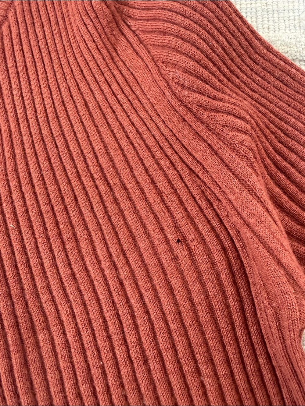 Sea Ribbed Crewneck Sweater - Rust - Picture 3 of 3